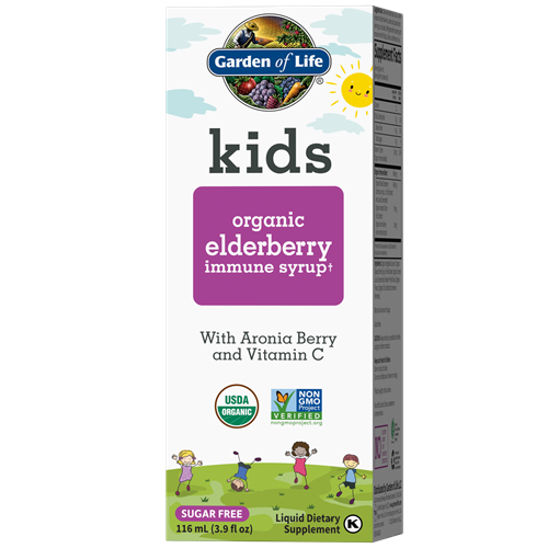 Kids Elderberry Immune Organic Syrup Garden of Life G25246
