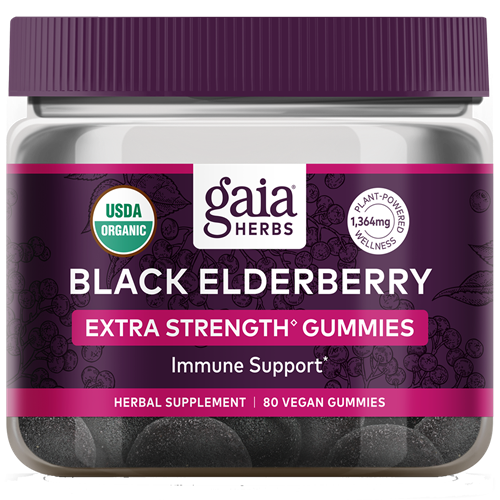 Black Elderberry ES Vegan 80 gummies Gaia Herbs G80080