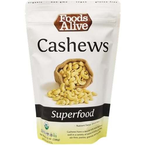 Organic Cashews Foods Alive F80425