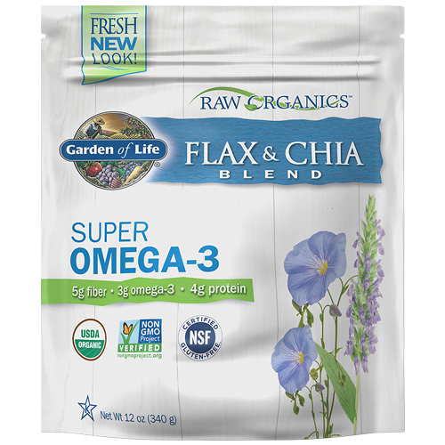 Raw Organics - Organic Flax Meal + Chia Seeds Garden of Life G16794