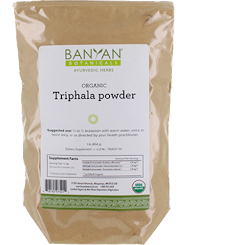 Triphala Powder, Organic 1 lb Banyan Botanicals TRIP6