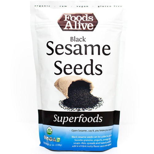 Black Sesame Seeds Organic Foods Alive FAL492