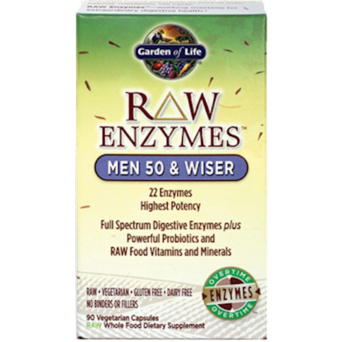 RAW Enzymes Men 50 & Wiser Garden of Life G15629