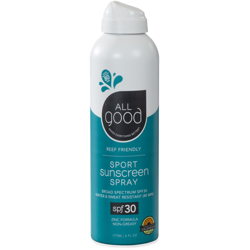 SPF30 Sport Sunscreen Spray 6oz Spray All Good AG756