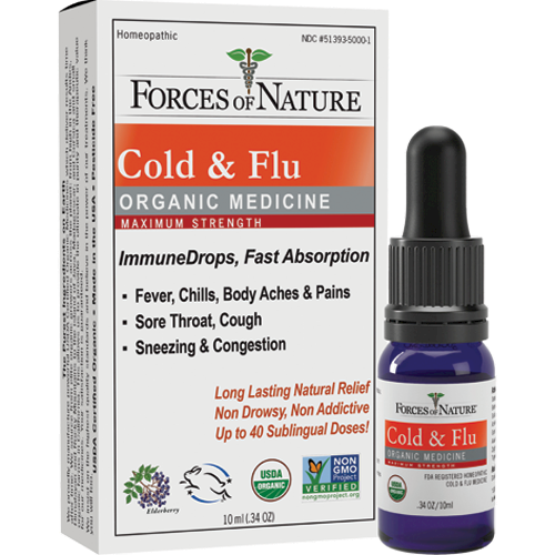 Cold and Flu Maximum Strength Org .34 oz Forces of Nature F43013