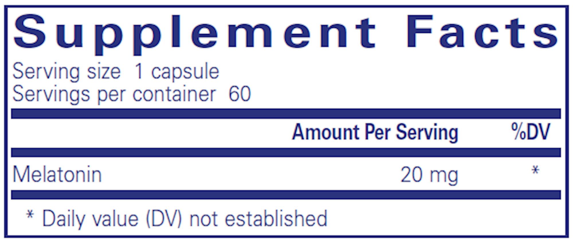 Supplement facts for