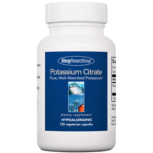 Potassium Citrate 99 mg 120 caps Allergy Research Group POTCI