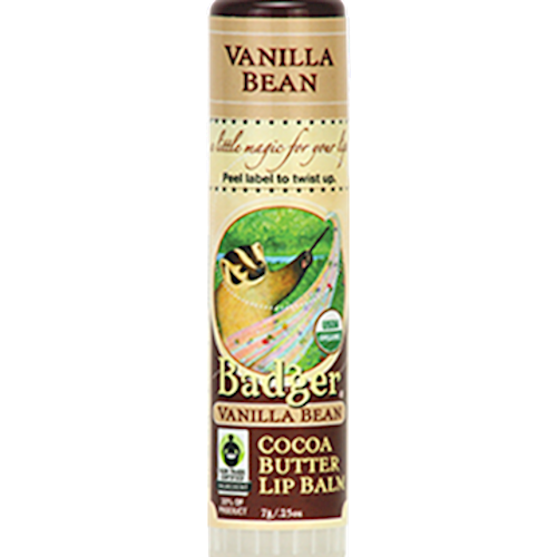 Cocoa Butter Lip Balm Vanilla Bean .25oz Badger B25078